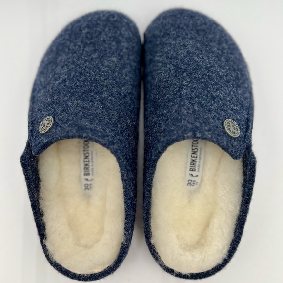 🧵 New Birkenstock Unisex Kids Zermatt Kids Shearling Wool Felt (Navy) - Picture 5 of 13